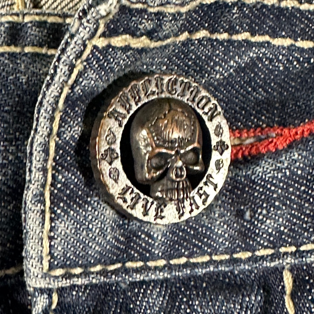 Affliction Los Angeles Cooper Relaxed Fit Jeans Mens 36x34 Blue Distressed Y2K - Picture 15 of 16